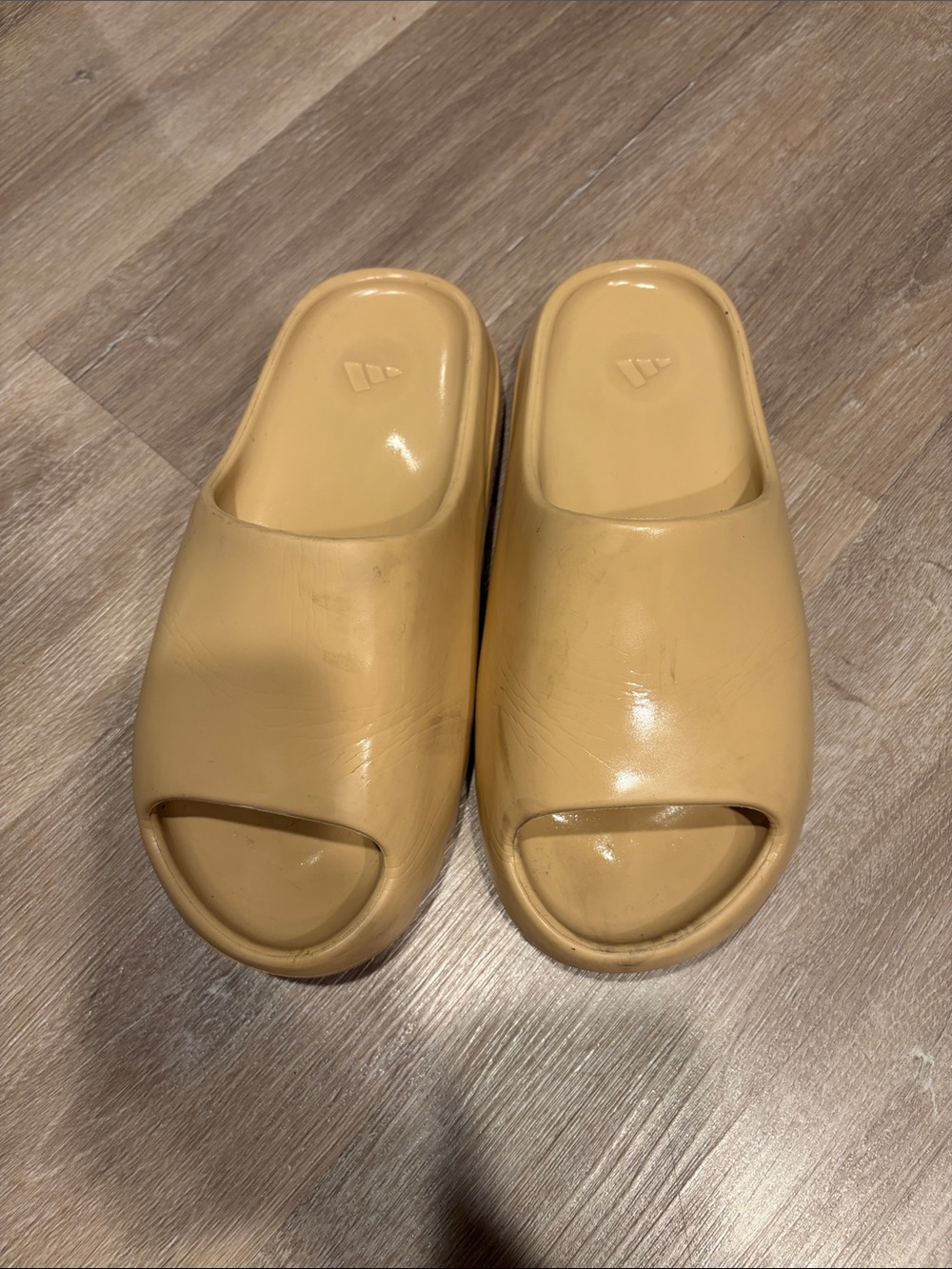 adidas Men’s Slide Sandals in Light Tan